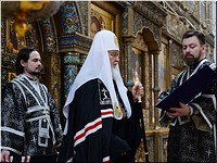 В понедельник первой недели Великого поста Святейший Патриарх Кирилл молился за уставным богослужением в Зачатьевском монастыре, 27.02.2017 В понедельник первой недели Великого поста Святейший Патриарх Кирилл молился за уставным богослужением в Зачатьевском монастыре, 27.02.2017