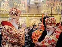 В понедельник Светлой седмицы Предстоятель Русской Церкви совершил Литургию в Успенском соборе Московского Кремля, 17.04.2017 В понедельник Светлой седмицы Предстоятель Русской Церкви совершил Литургию в Успенском соборе Московского Кремля, 17.04.2017