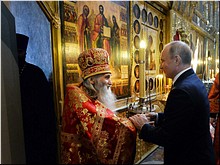 Святейший Патриарх Кирилл совершил молебен по случаю вступления в должность Президента России В.В. Путина, 07.05.2018 Святейший Патриарх Кирилл совершил молебен по случаю вступления в должность Президента России В.В. Путина, 07.05.2018