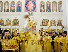 Предстоятель Русской Церкви совершил великое освящение храма благоверного князя Андрея Боголюбского на Волжском, 15.12.2019 Предстоятель Русской Церкви совершил великое освящение храма благоверного князя Андрея Боголюбского на Волжском, 15.12.2019
