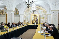 В Храме Христа Спасителя Святейший Патриарх Кирилл возглавил заседание Патриаршего совета по культуре, 20.02.2020 В Храме Христа Спасителя Святейший Патриарх Кирилл возглавил заседание Патриаршего совета по культуре, 20.02.2020