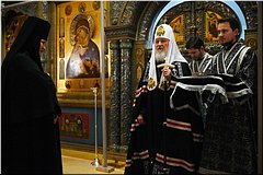 Во вторник первой седмицы Великого поста Святейший Патриарх Кирилл молился за уставным богослужением в Зачатьевском ставропигиальном монастыре, 03.03.2020 Во вторник первой седмицы Великого поста Святейший Патриарх Кирилл молился за уставным богослужением в Зачатьевском ставропигиальном монастыре, 03.03.2020
