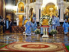 В праздник Рождества Пресвятой Богородицы Предстоятель Русской Церкви совершил Божественную Литургию в Храме Христа Спасителя, 21.09.2021 В праздник Рождества Пресвятой Богородицы Предстоятель Русской Церкви совершил Божественную Литургию в Храме Христа Спасителя, 21.09.2021