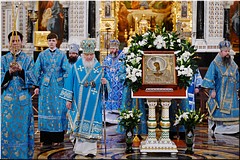 Накануне праздника Похвалы Божией Матери Святейший Патриарх Кирилл совершил утреню с чтением акафиста Пресвятой Богородице в Храме Христа Спасителя, 08.04.2022 Накануне праздника Похвалы Божией Матери Святейший Патриарх Кирилл совершил утреню с чтением акафиста Пресвятой Богородице в Храме Христа Спасителя, 08.04.2022