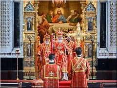 В день памяти св. великомученика Георгия Победоносца Предстоятель Русской Церкви совершил Литургию в Храме Христа Спасителя, 06.05.2022 В день памяти св. великомученика Георгия Победоносца Предстоятель Русской Церкви совершил Литургию в Храме Христа Спасителя, 06.05.2022