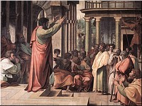 Проповедь св. Павла. Фрагмент. Художник — Рафаэль Санти (1483–1520 гг.)